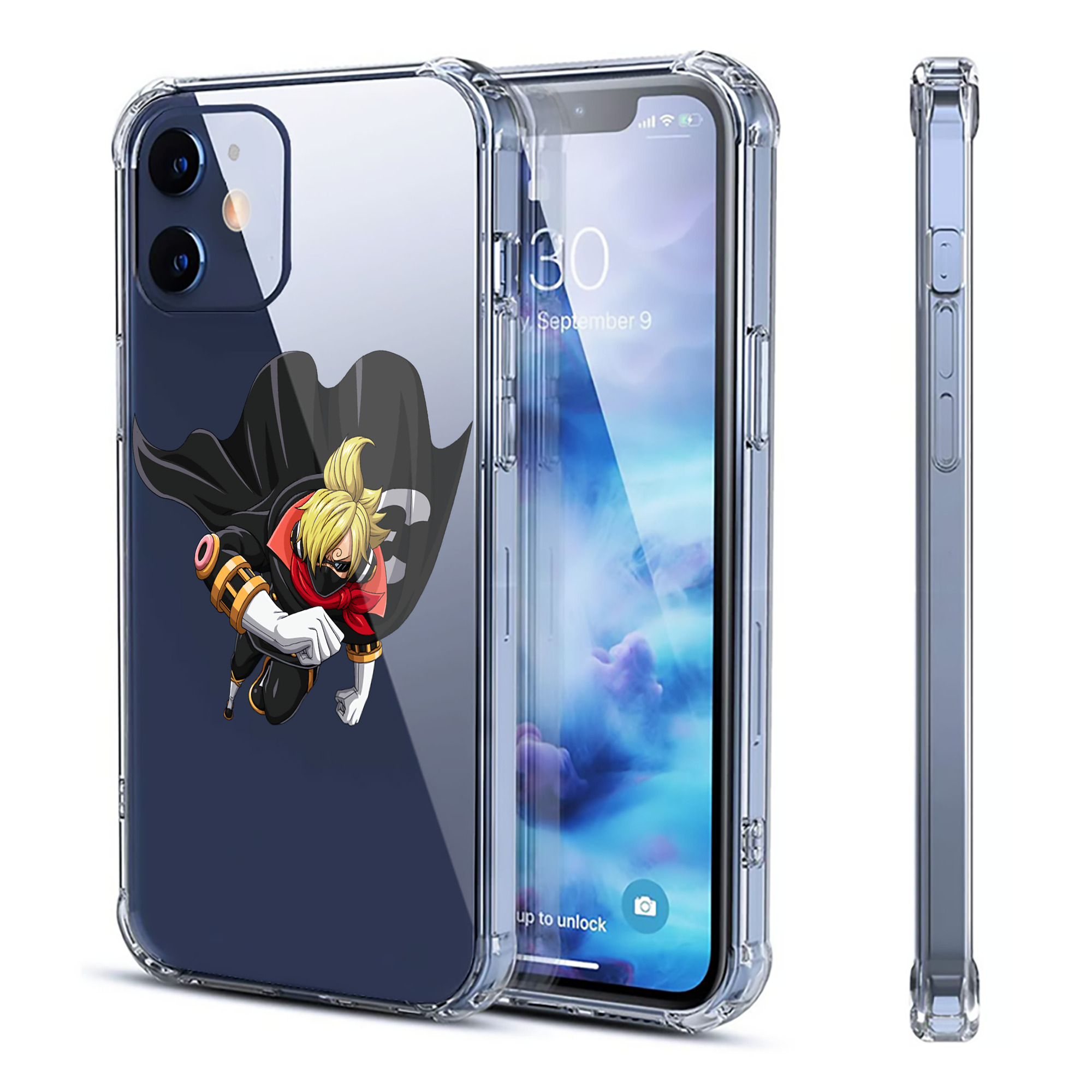 （画像用） ワンピース サンジ ONE PIECE Sanji 【iPhone 12シリーズ対応】透明スマホケース（クリアソフトケース）